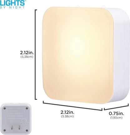 Lights by Night Night Lights Plug into Wall, Dimmable, Tunable White, 4-Pack, LED Plug in Nightlight, Dusk to Dawn Sensor, Adults, Kids Room, Bedroom, Bathroom, Nursery, Hallway, Kitchen, 82180