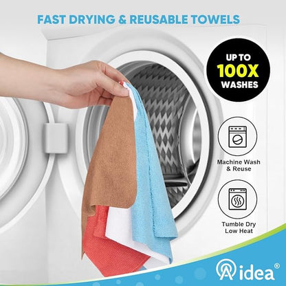 AIDEA Microfiber Cleaning Cloth Roll, Reusable Paper Towels Tear Away Cloth