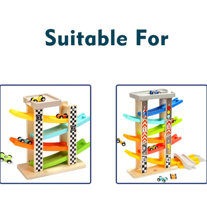 TOP Bright Car Ramp Replacement Toy with 12 Small Cars