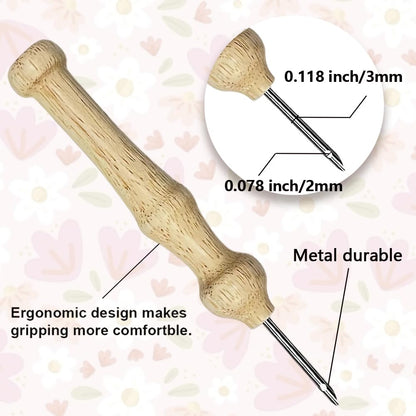 BEUNITONE Pink Skull Head Punch Needle Kit for Adults Beginners, Complete DIY Craft Needlepoint Kits with Hoop, Punch Needle Starter Craft Embroidery Set for Festival Gift and Cloth Home Decor 20x20cm