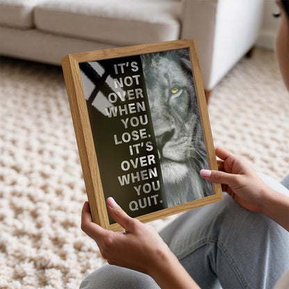 YELLOWBIRD ART & DESIGN Motivational Wall Art & Decor FRAMED - Positive Quotes - Motivational poster - Office Wall Art - Lion Wall Decor Inspiration Motivation Man cave Gym Wall Decor for Men