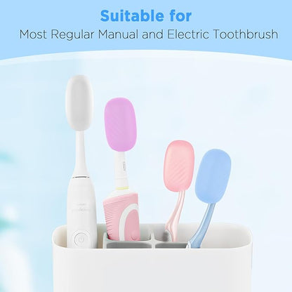 Toothbrush Covers Caps 6 Pack, Silicone Toothbrush Head Protector Replacement