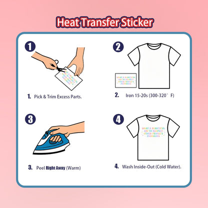 Kaudzut Gay Pride Months Iron on Transfers 20/30 Pcs Rainbow Heart LGBTQ Proud DTF Decals for Clothing DIY Crafts(StyleD-30pcs)