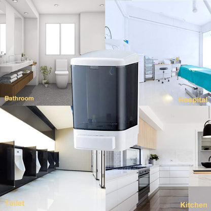 Evhome Manual Soap Dispenser Kitchen Bathroom Wall Mounted Commercial Soap Dispenser for Liquid Containers Shampoo Gel Chamber Plastic - (33.8 oz) 1000ml