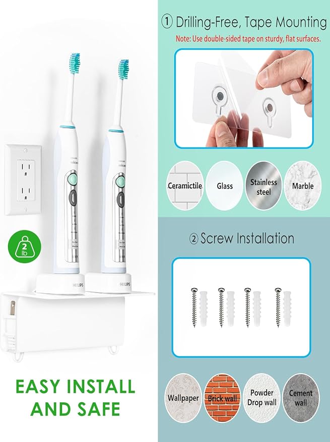 Acrylic Electric Toothbrush Holder