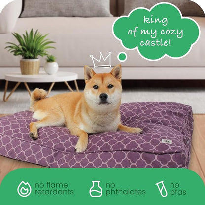 Molly Mutt Large Crib Mattress Cover - Royals Print - Measures 27”x52”x5”- 100% Cotton - Durable - Breathable - Sustainable - Machine Washable Dog Bed Cover