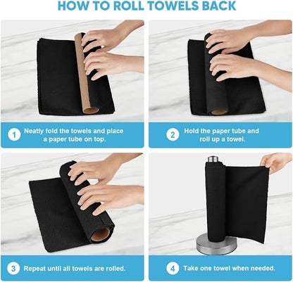 AIDEA Microfiber Cleaning Cloth Roll, Reusable Paper Towels Tear Away Cloth