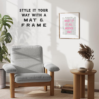 Positive Affirmations Wall Decor - CUTE TRENDY Aesthetic Wall Art - Inspirational quote Office Decor for Women - Newspaper Wall Art Unique Living room Bedroom Art Print - Motivational Quotes
