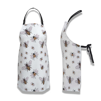 Olikked Funny Aprons for Adults Men Honeybee Big Small Funny Bee Insects Mans Apron for Kitchen Cooking Restaurant BBQ Painting Crafting Gardening 27” (W) x 31” (H), Waterproof Aprons