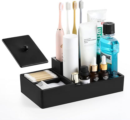 Luxspire Bathroom Counter Organizer, Marble Toothbrush Holder