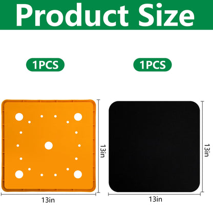 LFUTARI 13" Square Planter Insert, Reusable Large Plant Pots Insert with Liner, Plastic Planter Pot Fillers for Indoor and Outdoor 16''-19'' Plants Containers (Actual Size 13x13)