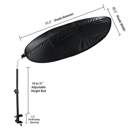Office Cubicle Shade Cubicle Desk Light Shield to Block Anti-Glare Cover Light Sensitive Professionals Cubicle Light Quick Install Shading Light Shade with Clamp(Leaf)