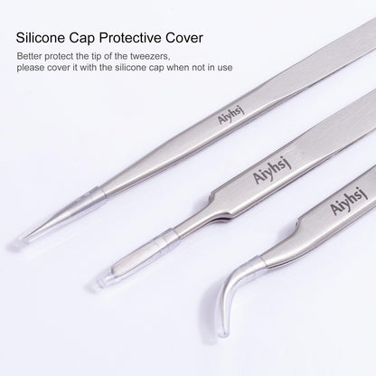 3PCS Precision Tweezers Set, Upgraded High-end Stainless Steel of Tweezer for Craft, Electronics, Soldering, Model, Laboratory Work, Jewelry-Making