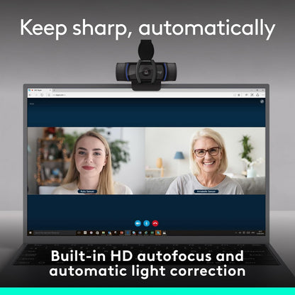 Logitech C920e HD 1080p Mic-Enabled Webcam, Certified for Zoom, Microsoft Teams Compatible, TAA Compliant