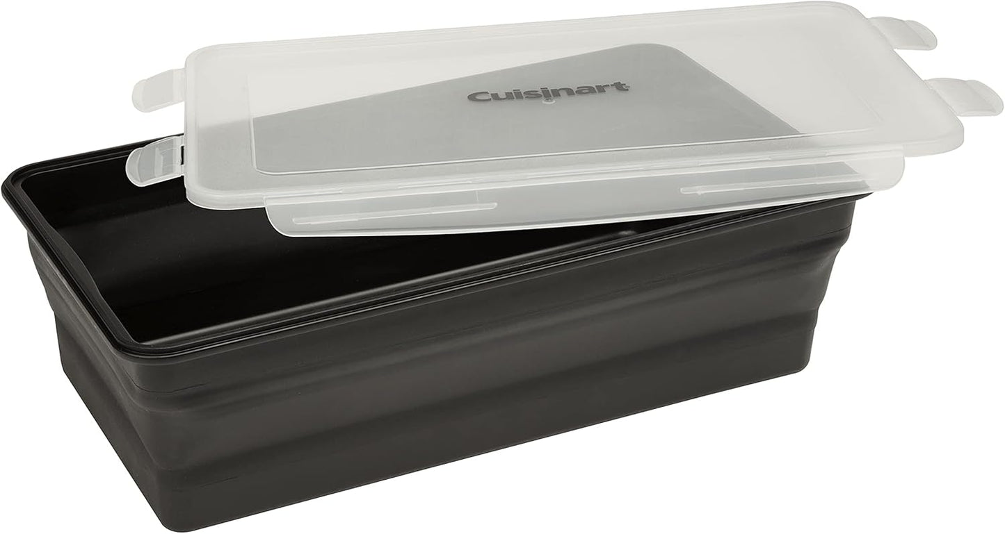 Cuisinart XL Collapsible Marinating Container, Large Capacity Grill Accessories Perfect for BBQs and Tailgates, Marinade and Brining Prep, Collapsible Silicone for Easy Storage