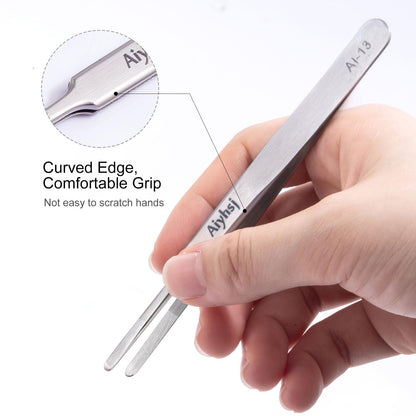 3PCS Precision Tweezers Set, Upgraded High-end Stainless Steel of Tweezer for Craft, Electronics, Soldering, Model, Laboratory Work, Jewelry-Making