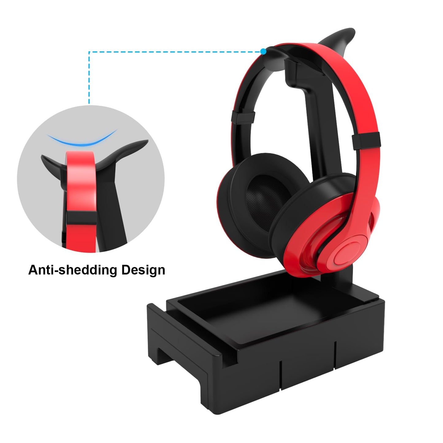 COOSKIN Headset Holder,Desktop Headphone Stand with Desk Storage Earphone Mount Headset Hanger Headphone Rack