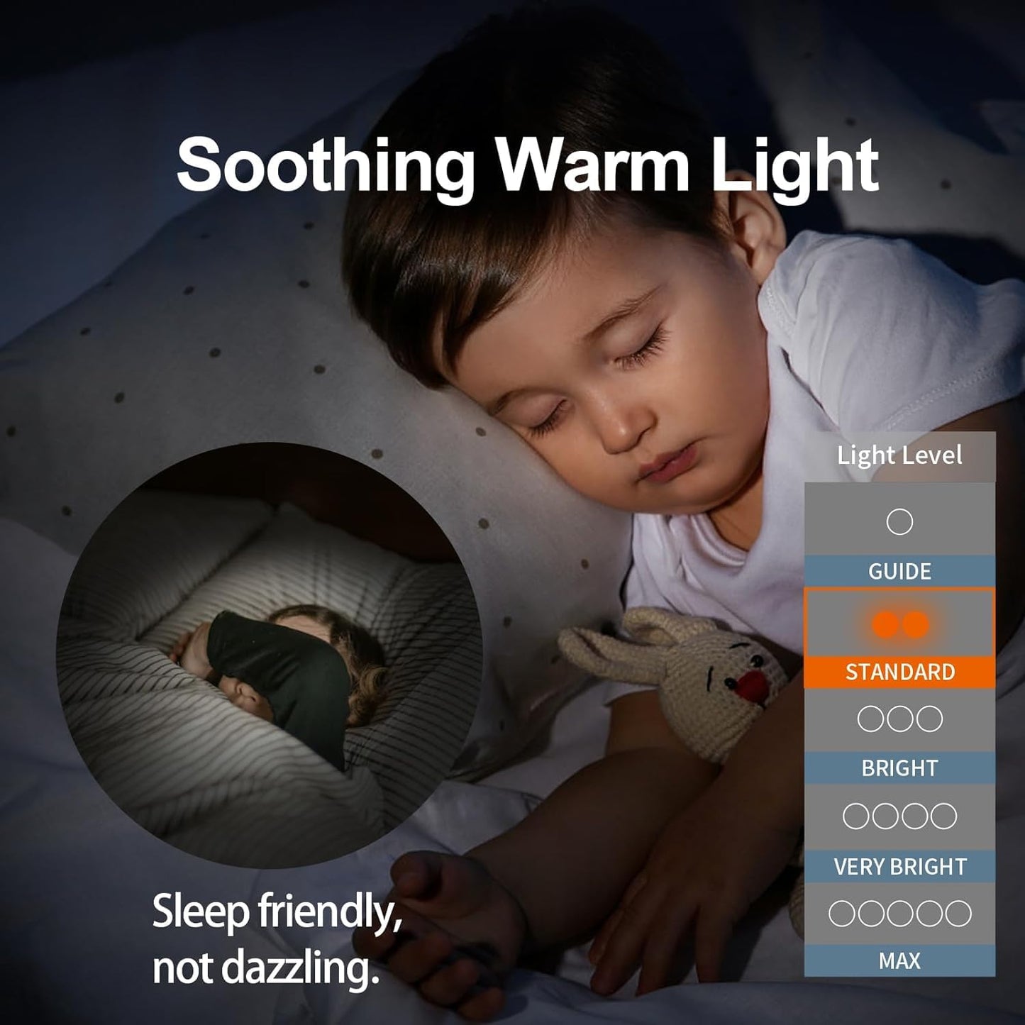 2 Pack Magnetic Motion Sensor Night Light with Stick-On Base, Cruise Rechargeable Battery Powered Cordless Glow Light, Ideal for Bedroom, Bathroom, Stairway- Moonlit
