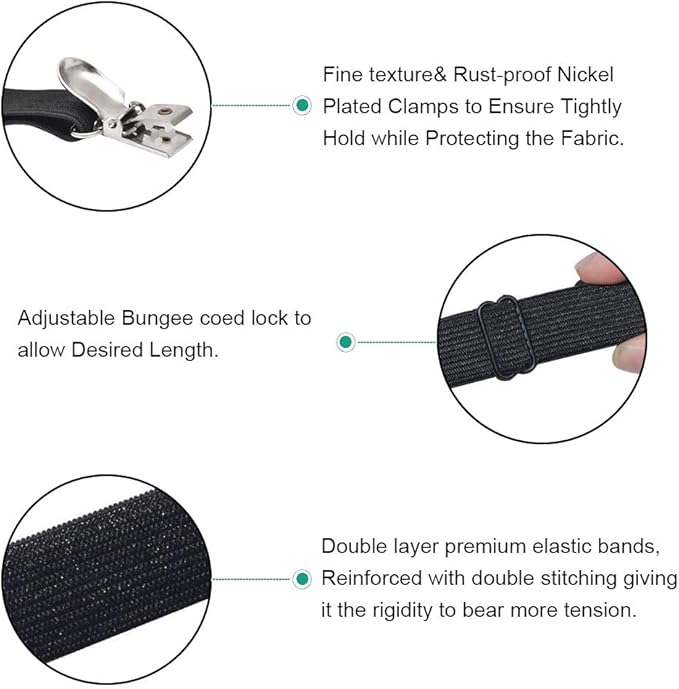 Bed Sheet Holder Straps, Triangle Elastic Mattress Cover Holder Fasteners