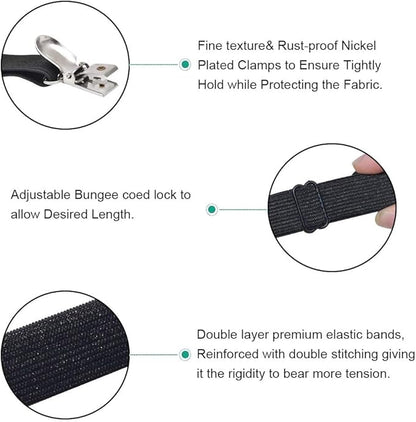 Bed Sheet Holder Straps, Triangle Elastic Mattress Cover Holder Fasteners