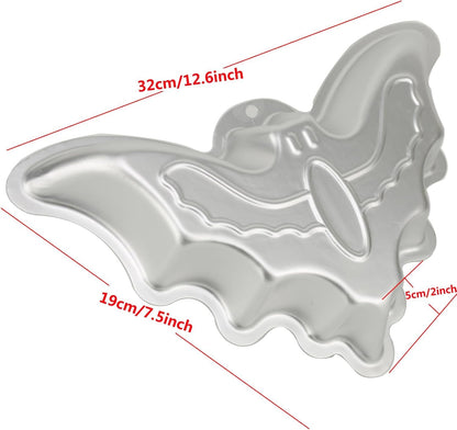 Cayanmydery Bat Shape Cake Pan, 3D Birthday Cake Pan, Aluminum Alloy Cake Decorating Molds Nonstick Baking Tool