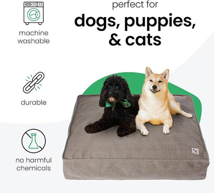 Molly Mutt Jupiter Dog Bed Duvet Cover, GOTS-Certified 100% Cotton Canvas Cover for Dog, Puppy, or Cat Bed, Durable, Washable, and Free of Harmful Chemicals, Small, 22"x27"x5", Brown