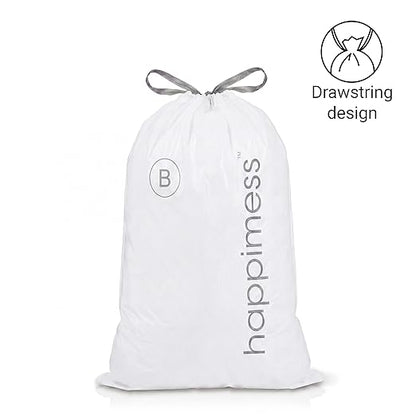 happimess 5.3 Gallon Drawstring Trash Bags, Heavy Duty LDPE Liners
