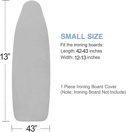 Ironing Board Cover and Pad, Small Size 13x43, Thick Padding, Elastic Edge
