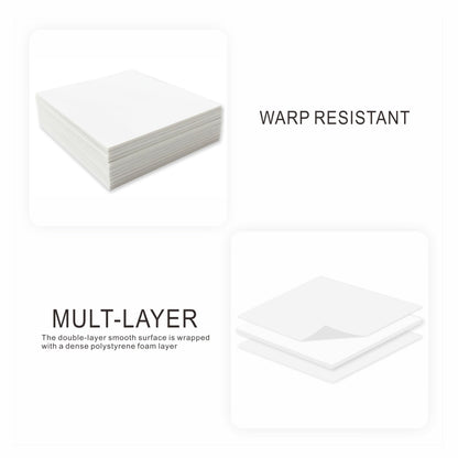 Foam Board 16 x 20 in, ZXUNLIEH 12 Pack White Poster Board, 3/16 in Thick Craft Foam Core Board, Puzzle Board, Double Sided, Foam Sheets for Picture, Project, Presentation, Artwork, Signage and Crafts