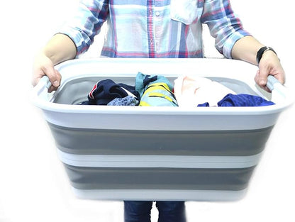 SAMMART 42L Collapsible Plastic Laundry Basket