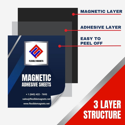 Flexible Magnets – Magnetic Sheets with Adhesive Backing, 4" x 6" (50 Pack) Stick-On Magnetic Sheets for Refrigerator Magnets, Magnetic Labels, Crafts, DIY Projects & More