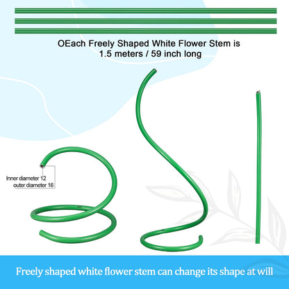Gilprop 116 Pcs Crepe Paper Flower Stem DIY Kits Set, Include 9.8 x 98 in Crepe Paper Sheet 14.76 Ft Floral Iron Wire for Flower Making Birthday Parties Weddings Festival Decor(Blue)
