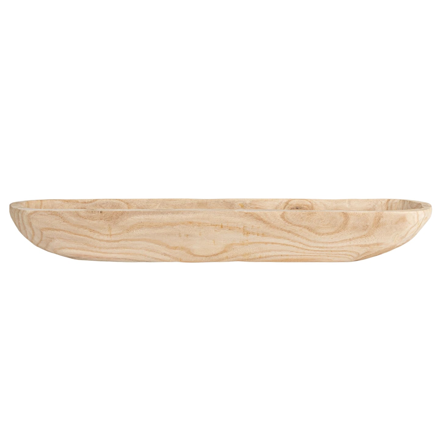 Creative Co-Op Paulownia Wood Oval Bowl