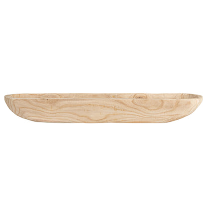 Creative Co-Op Paulownia Wood Oval Bowl