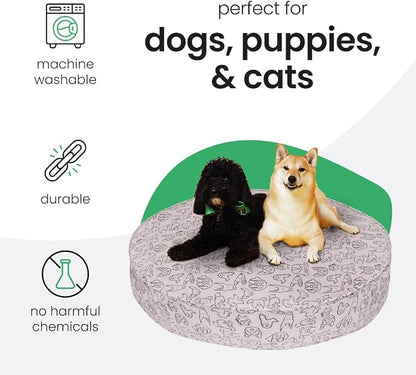 Molly Mutt Only You Dog Bed Duvet Cover, 100% Cotton Canvas Cover for Dog, Puppy, or Cat Bed, Durable, Washable, and Free of Harmful Chemicals, Round, 36"x5"