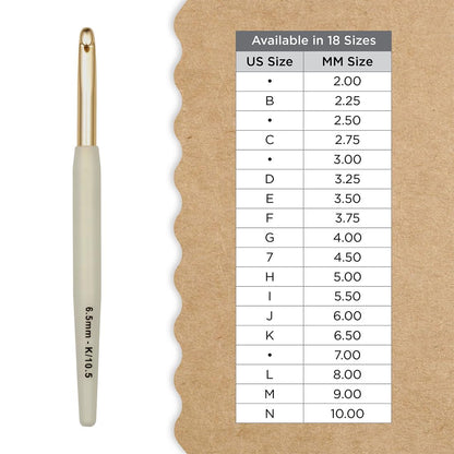 Knitter’s Pride Pearl Aluminum Crochet Hook – US Size K (6.5mm)
