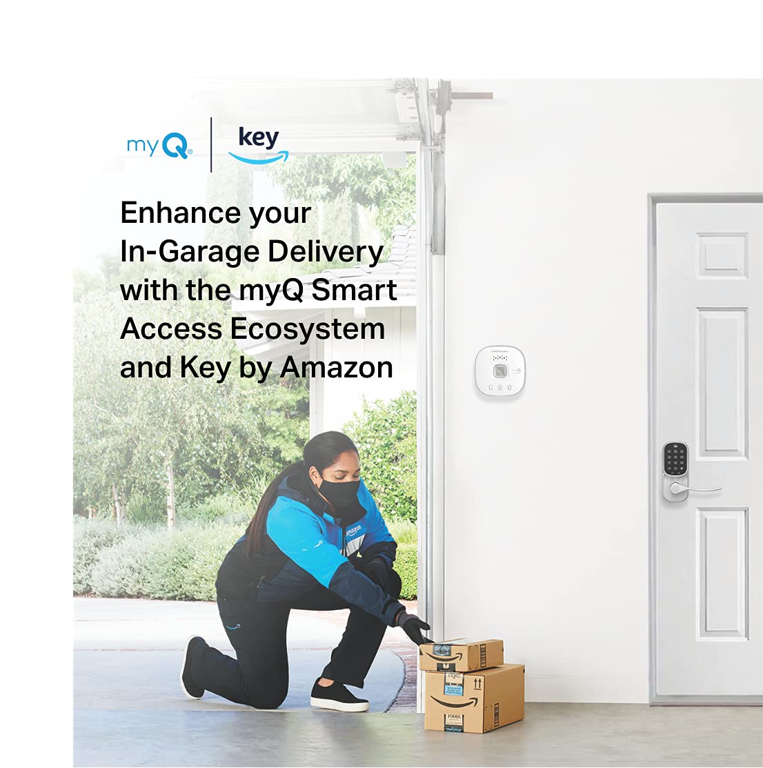 Yale | LiftMaster Smart Lock with Touchscreen Deadbolt - Works with myQ App & Key by Amazon in-Garage Delivery when paired with Smart Garage Hub (sold separately), Oil Rubbed Bronze