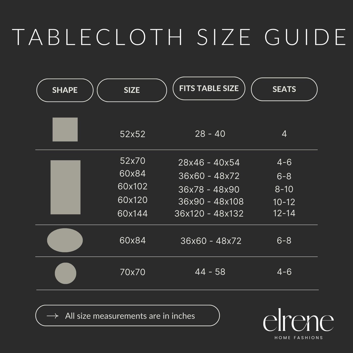 Elrene Tablecloth, 91262MLT, Multi, 60" x 120"