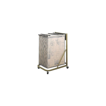 Safco 5026 Mobile Stand, Store Large Documents, Plans, Blueprints, CAD Drawings and More, 4 Rolling Caster Wheels, Tropic Sand