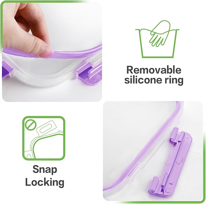 10 Pack Borosilicate Glass Meal Prep Containers