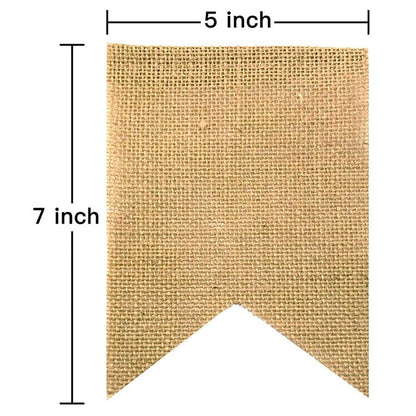 Pro Bamboo Kitchen 2 Sets 15PCS DIY Burlap Banner Kit Pennant Flags with Letter Stencils Indoor Christmas Decorations Handwritten Banner for Birthday and Independence Themed Parties