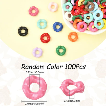 SUNNYCLUE 1 Box 100Pcs Wave Beads Wavy Beads Bulk Mini Plastic Acrylic Colorful Opaque Flower Spacers for Jewelry Making DIY Bracelets Necklace Earrings Keychains Crafts Supplies Women Adults