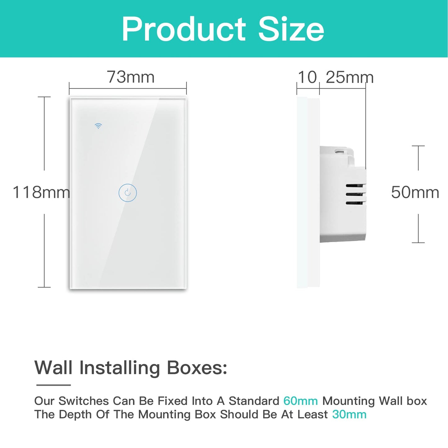 BSEED Smart Light Switch,1 Gang WiFi Touch Switch with Smart Life APP Control and Timing Function,Black Single Pole Switches Work with Amazon Alexa,Google Assistant -(3 Way) Multi-Control Association