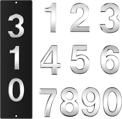 House Address Plaques Metal Address Sign Outside House Number Mailbox Number Sign for House Home Hotel Office Garden Decorative Wall Plaque(11.8 inch,Simple Style)