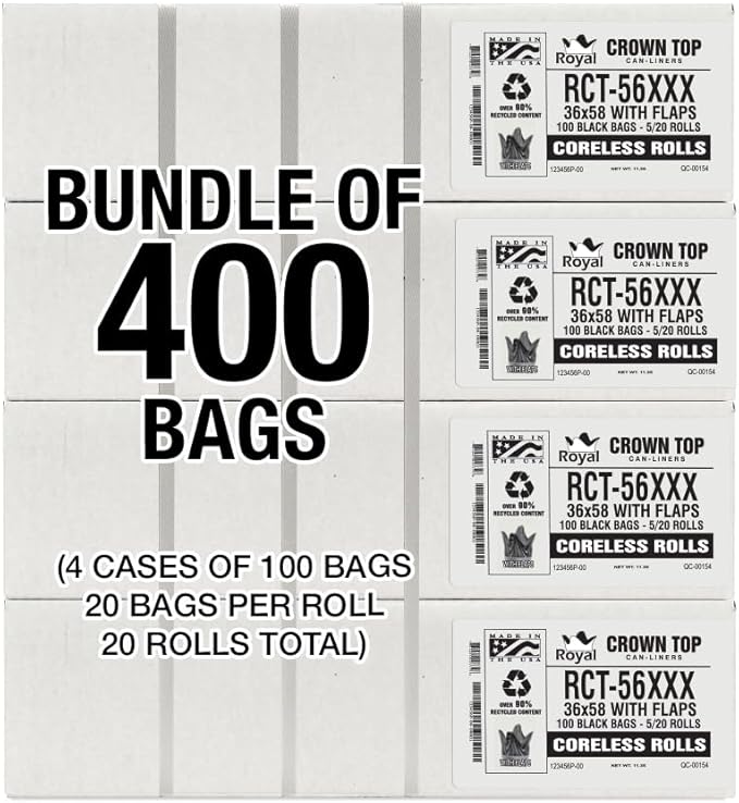 Heavy Duty 56 Gallon Trash Bags
