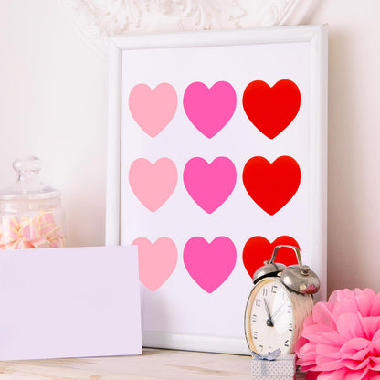 Chivertion 3 Roll 1500 Pcs Valentine's Day Stickers 1'' Heart Shaped Sticker Valentine's Day Love Decorations for Envelope Wedding Anniversaries(Red, Pink, Light Pink)