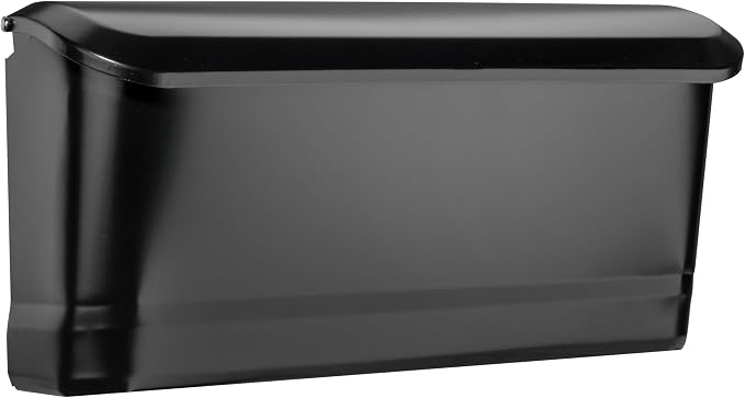 Architectural Mailboxes Cielo™ Vertical Wall-Mounted Mailbox for Outside, Rust-Resistant Galvanized Steel Metal Small Mail Box, Black (Pack of 6)