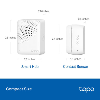 Tapo Door Sensor Starter KIT, Matter Compatible, 3X Smart Door Window Contact Sensor and 1x Smart Hub with Built-in Chime, Smart Automation, Real-Time Notification, T31 KIT