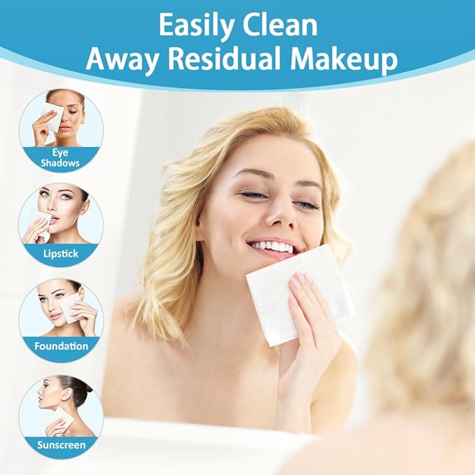 HOMEXCEL Face Towels, Disposable Face Towelette, Biodegradable Makeup Remover