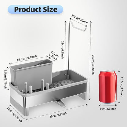 Ewaiira Stainless Steel Sink Caddy, Sponge Holder